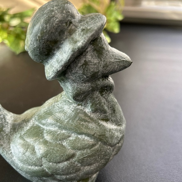 Ceramic Duck Bonnet Succulent Planter Green Cottagecore Country Mini Planter - Picture 5 of 13